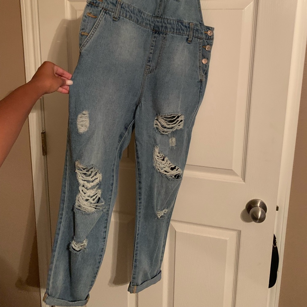 Medium Washed Jean Pant Overall
